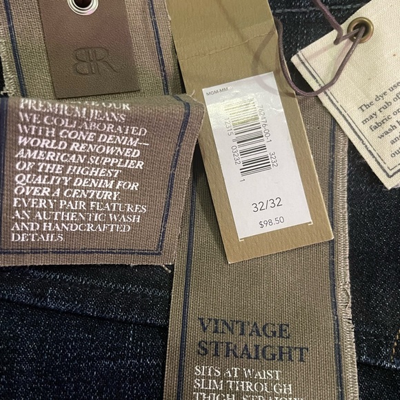 NWTs Banana Republic Men’s Vintage Straight Jeans - Size 32 - Picture 4 of 4